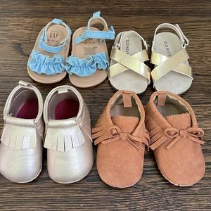 Baby girl 6-12M adorable shoe bundle from gap and old navy